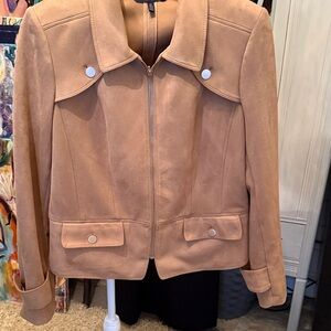 White House Black Market Tan Utility Jacket